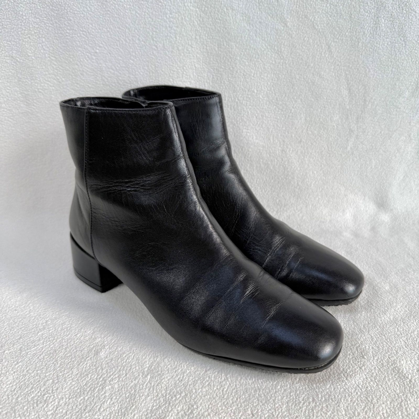 極美品✨ファビオルスコーニ サイドジップ レザー ショートブーツ　② 極美品】ファビオルスコーニ サイドジップ レザー ショートブーツ