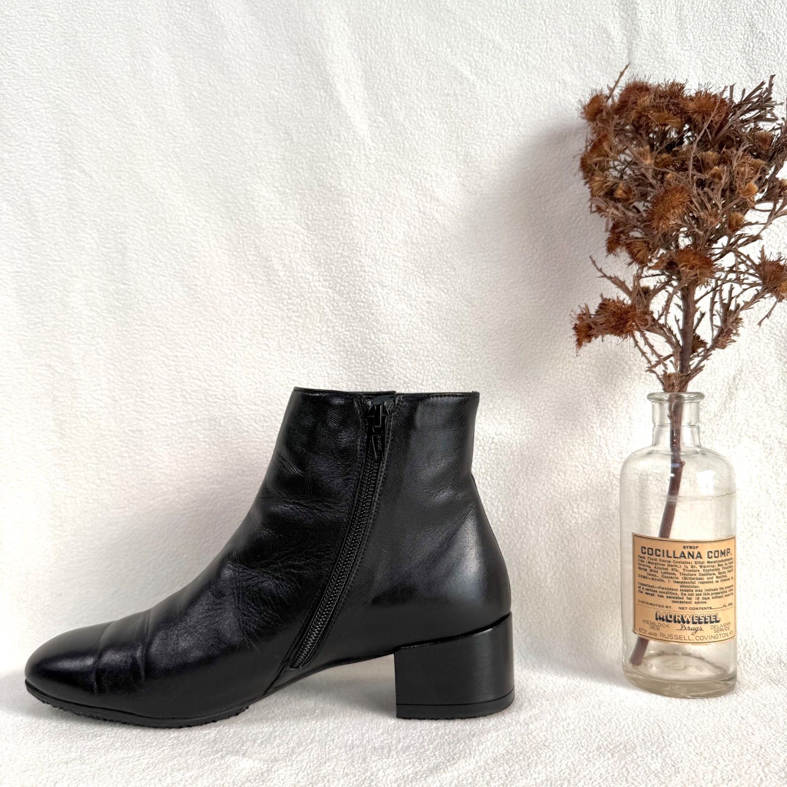 極美品✨ファビオルスコーニ スクエアトゥ サイドジップ ショート