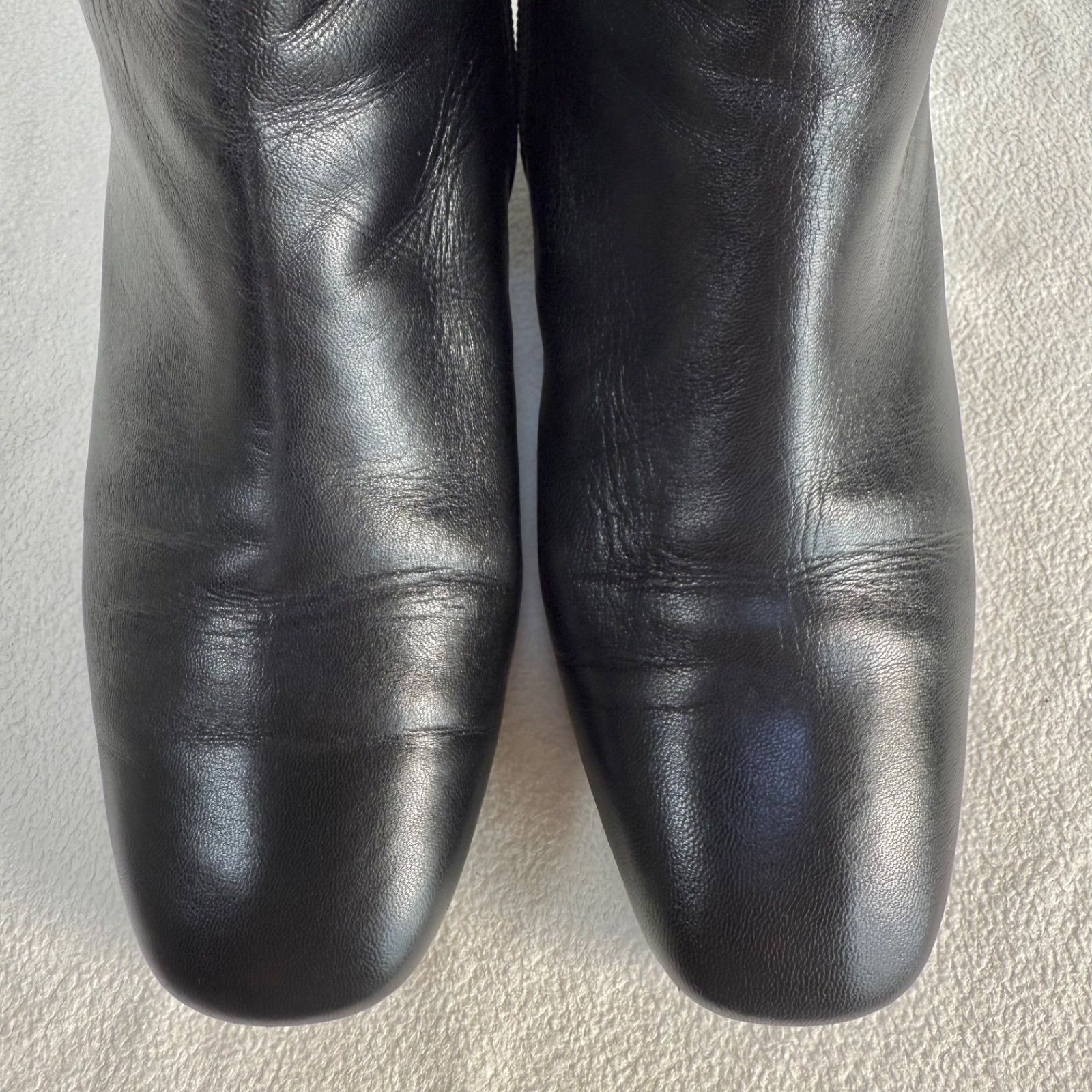 極美品FABIO RUSCONI バックジップ レザー ショートブーツ 黒 38 ○ファビオルスコーニ FABIO RUSCONI ショートブーツ （ブラック