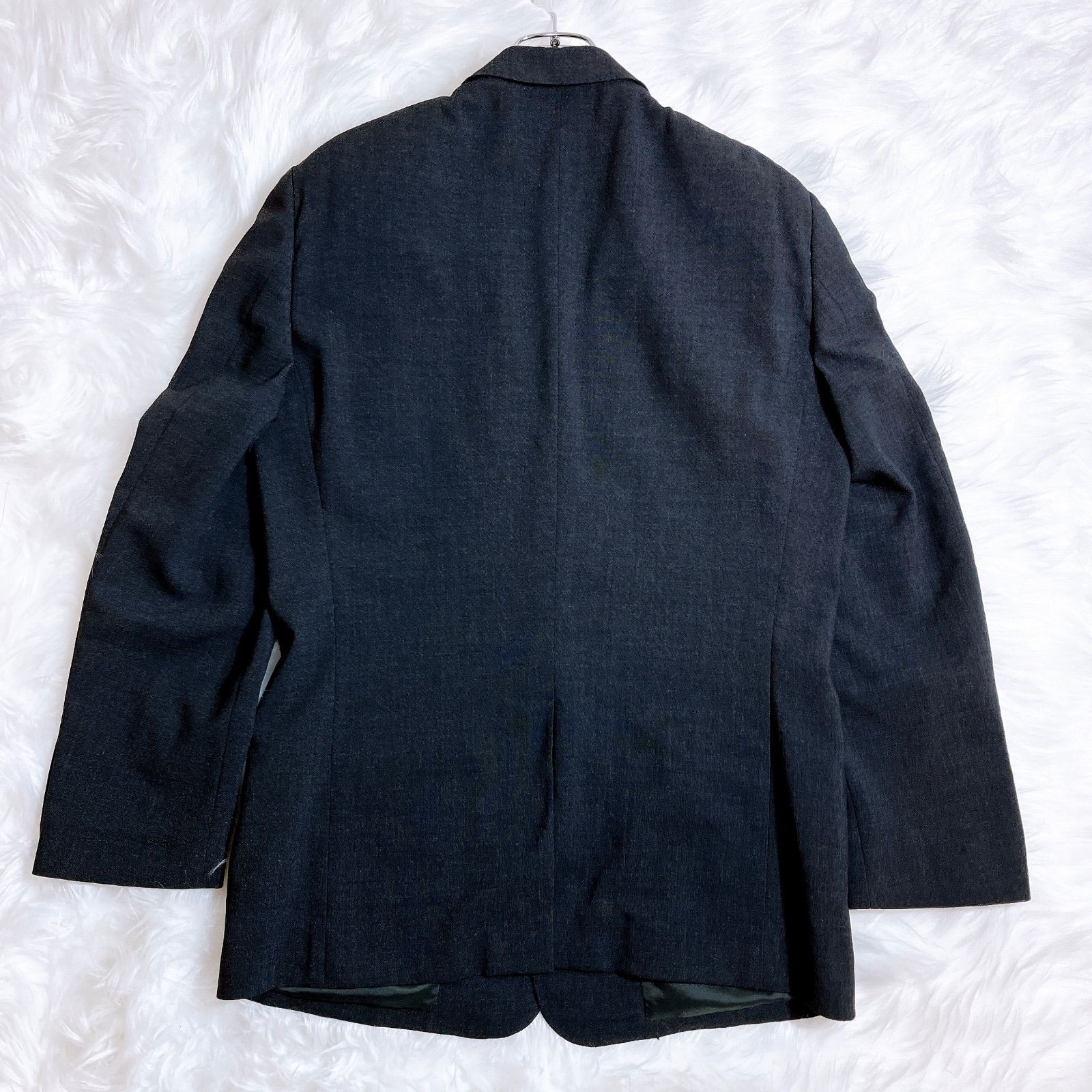 GUCCI テーラードジャケット 48 GUCCI グッチ GG柄ストライプ 金ボタン シングル テーラードジャケット