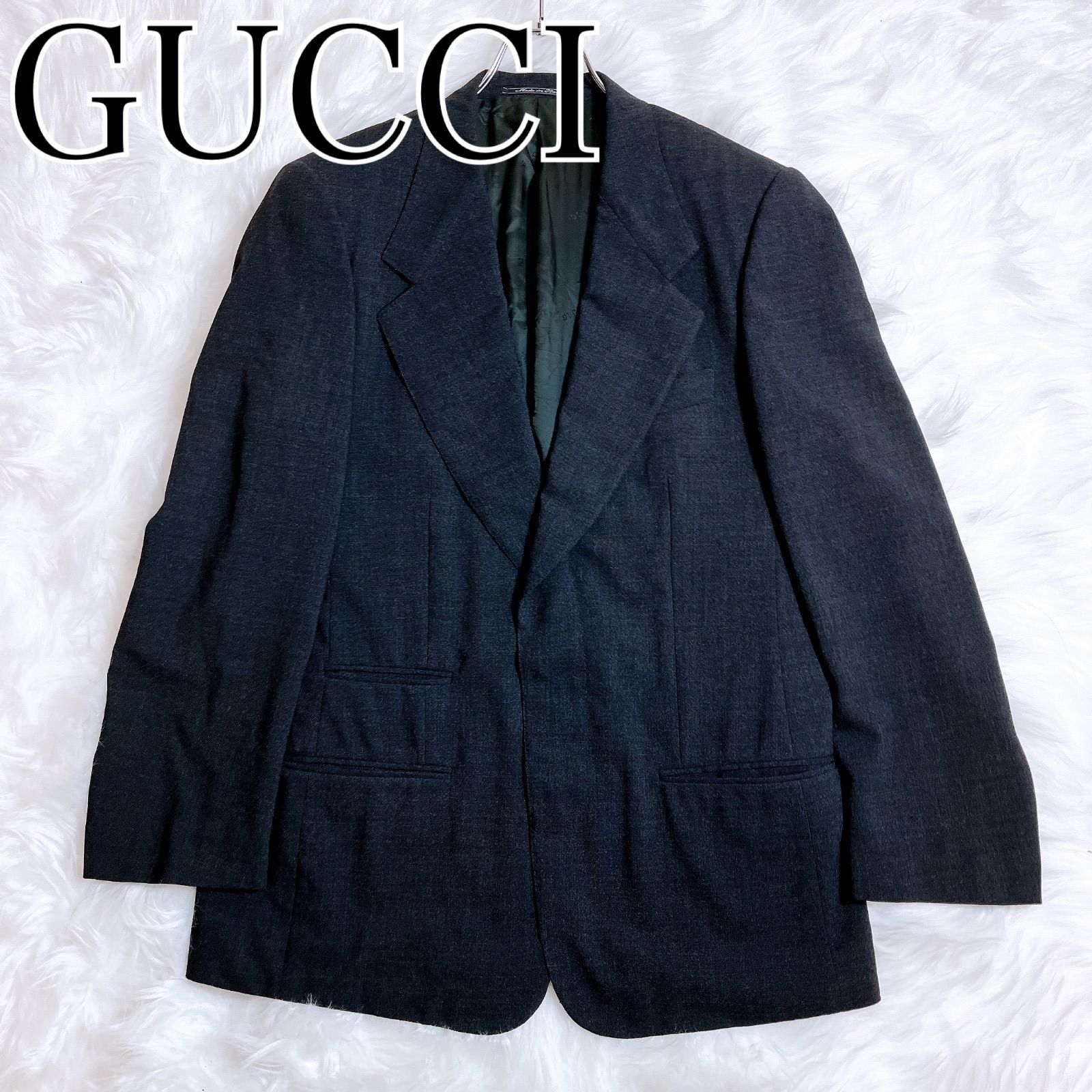 GUCCI グッチ テーラード シングル ジャケット アウター サイズ 48