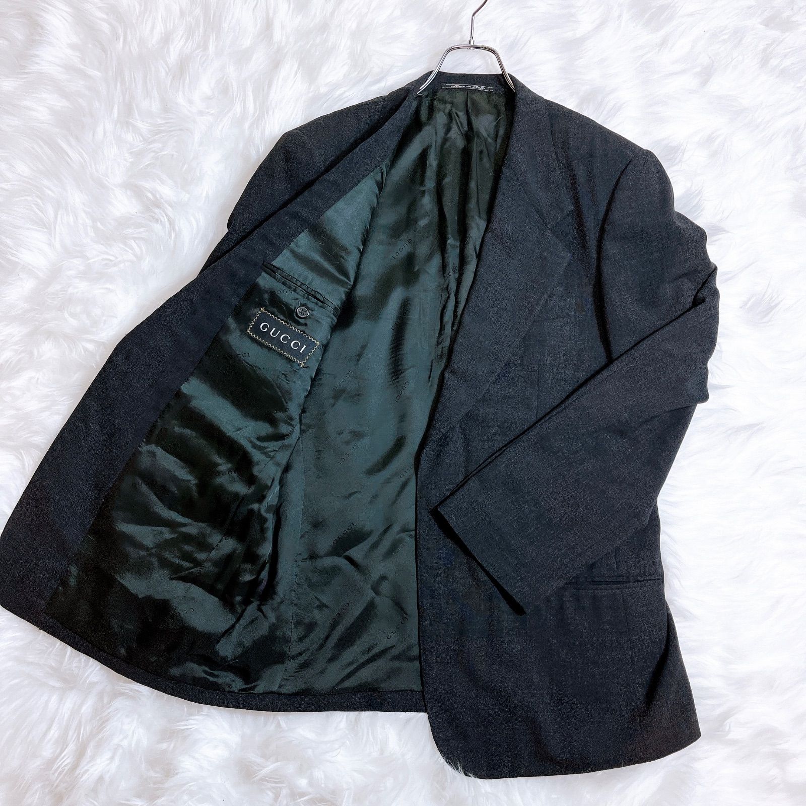 GUCCI グッチ テーラード シングル ジャケット アウター サイズ 48