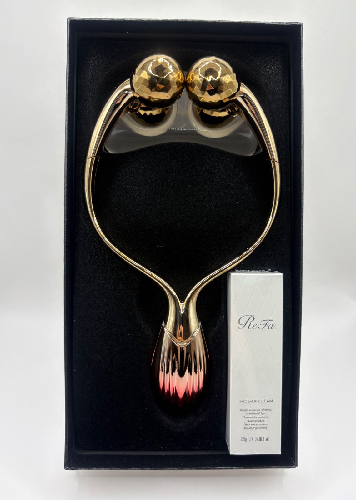 ReFa リファ ダブルレイ 美顔ローラー ゴールド×レッド 箱なし ReFa