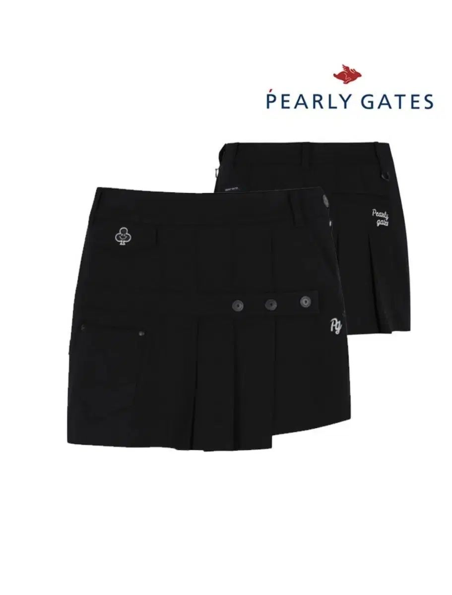 2 35万円台) パーリーゲイツ ブラック プリーツ キュロット スカート パンツ