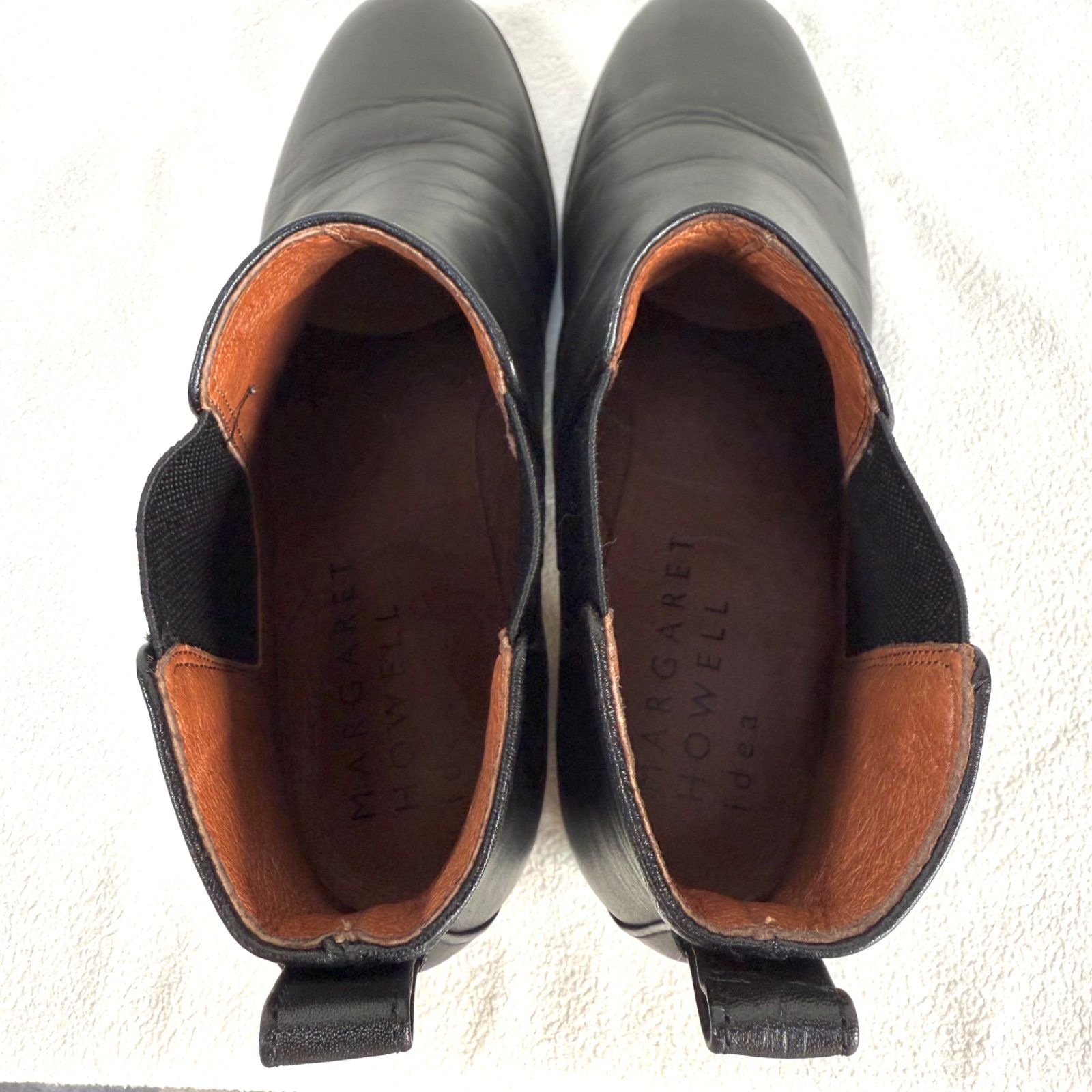 箱付き美品✨マーガレットハウエル　レザーサイドゴアブーツ　黒　36 箱付き美品✨マーガレットハウエル レザーサイドゴアブーツ 黒 36 黒