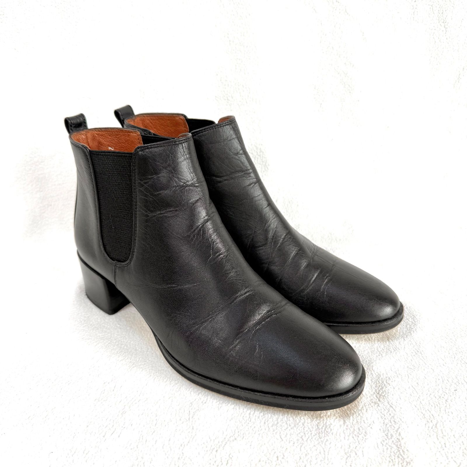 極美品✨マーガレットハウエルアイデア サイドゴア レザー ショート