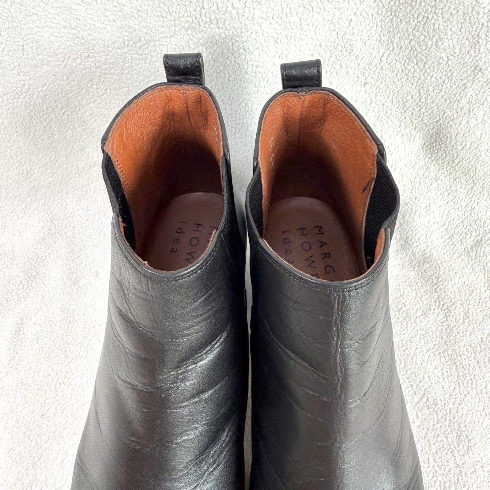 極美品✨マーガレットハウエルアイデア サイドゴア レザー ショート