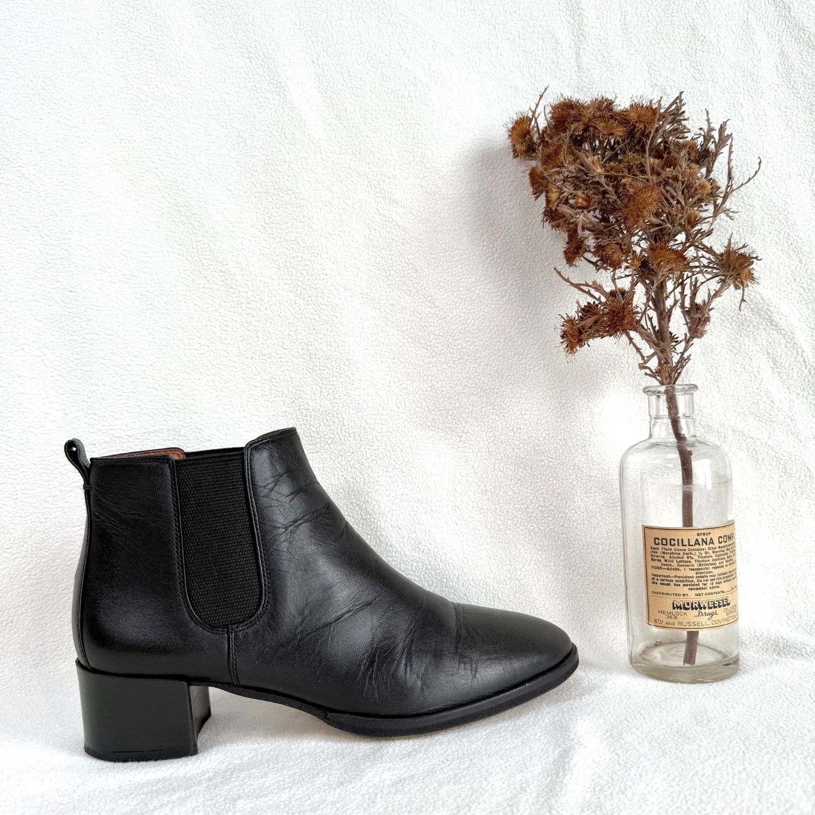 極美品✨マーガレットハウエルアイデア サイドゴア レザー ショート