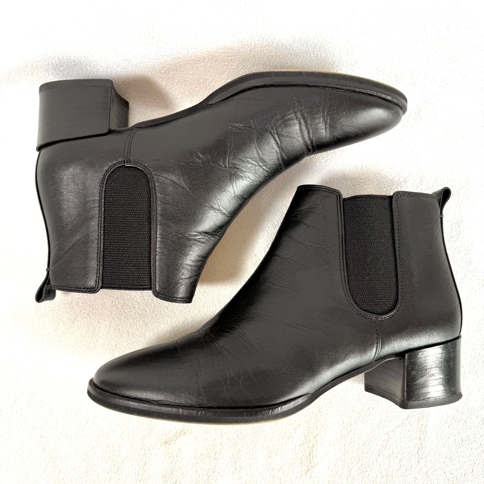 極美品✨マーガレットハウエルアイデア サイドゴア レザー ショート