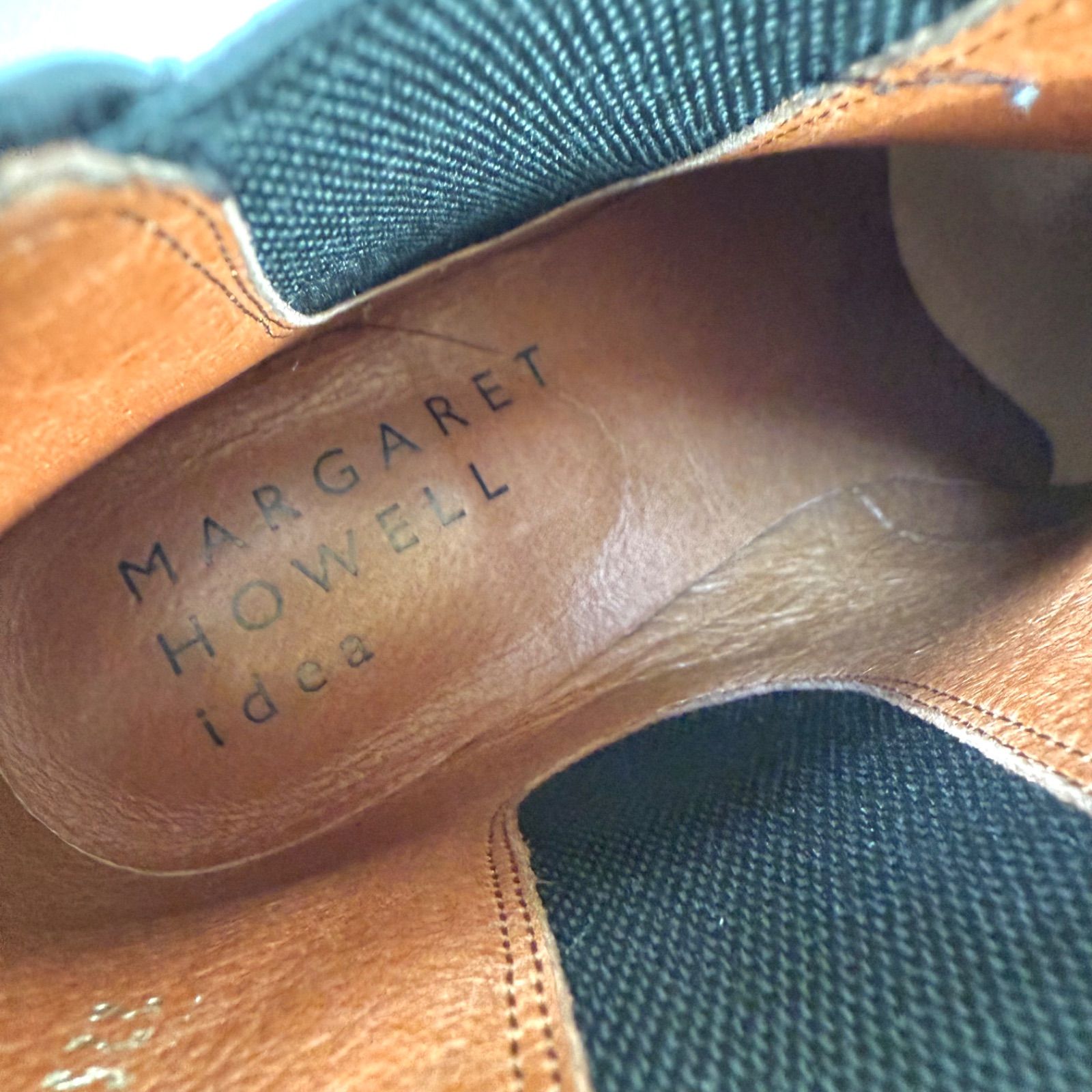 極美品✨マーガレットハウエルアイデア サイドゴア レザー ショート