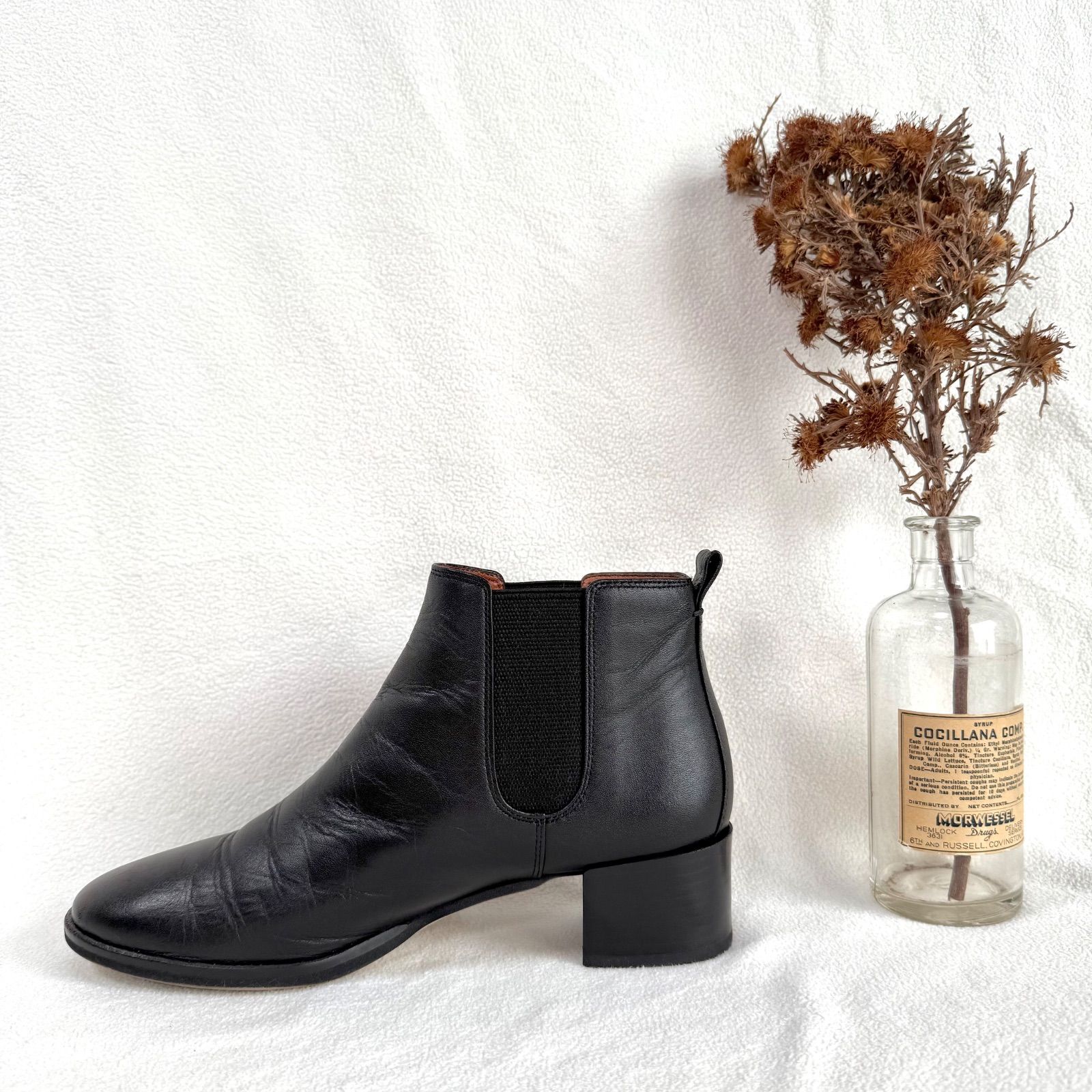 極美品✨マーガレットハウエルアイデア サイドゴア レザー ショート