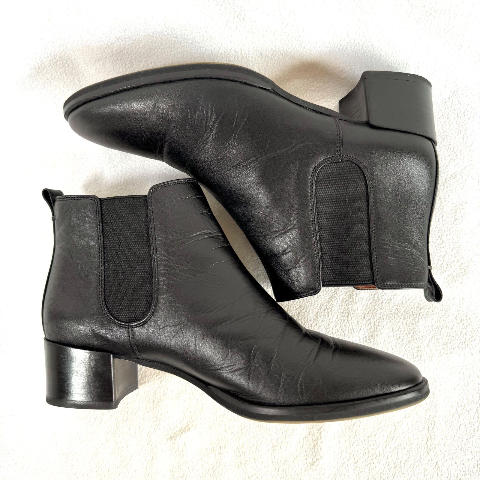 極美品✨マーガレットハウエルアイデア サイドゴア レザー ショート