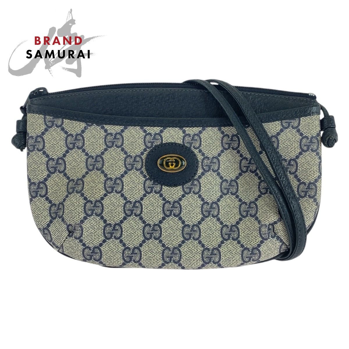 GUCCI グッチ オールドグッチ グレー ネイビー GGスプリームキャンバス 