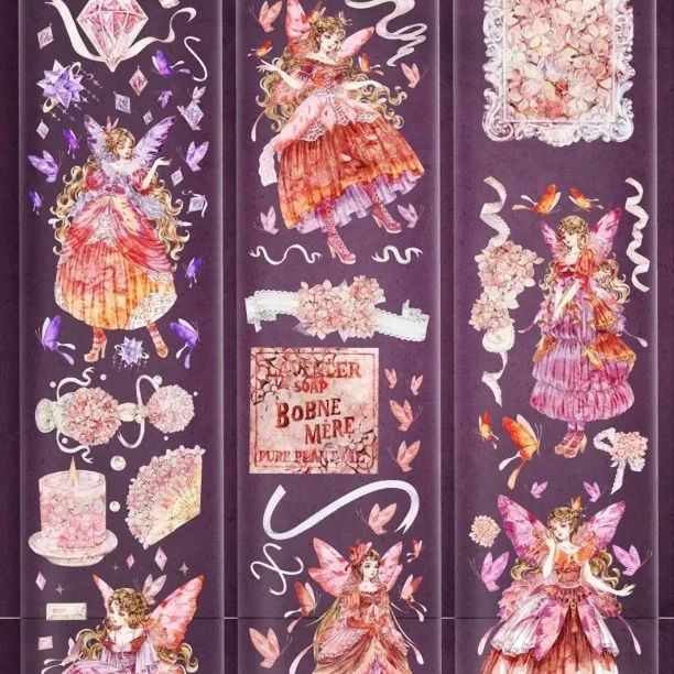 2510106 脂蝶紅 巨光綿 海外マスキングテープ巻き売り 人物マスキング