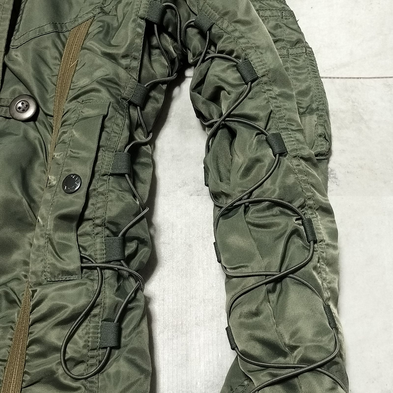 美品】AVIREX フライトジャケット N-2B ラクーンファー Мサイズ カーキ