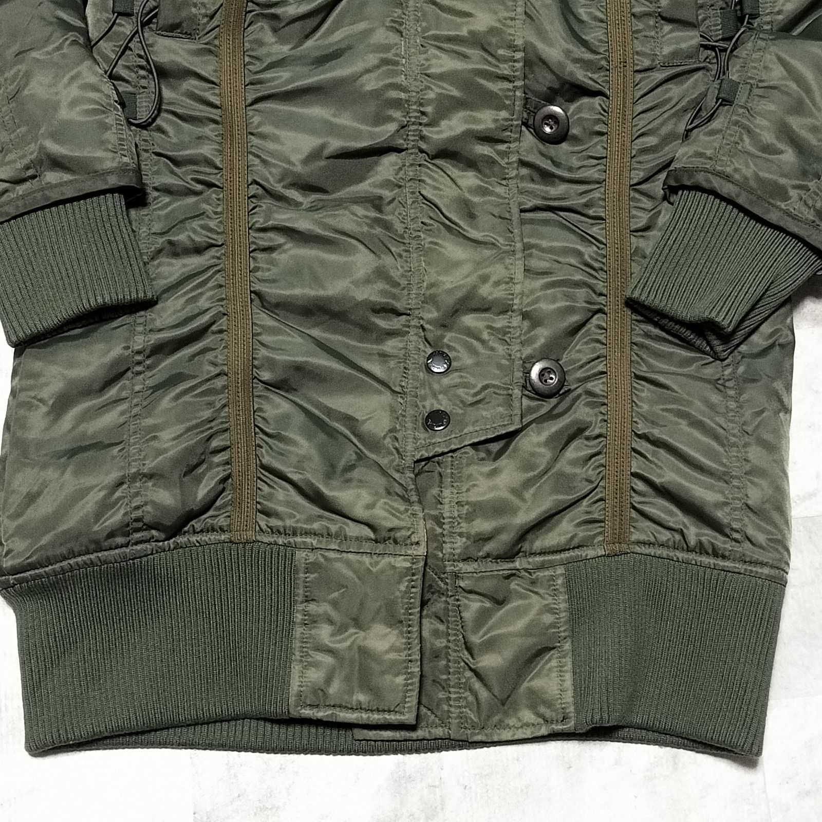 美品】AVIREX フライトジャケット N-2B ラクーンファー Мサイズ カーキ