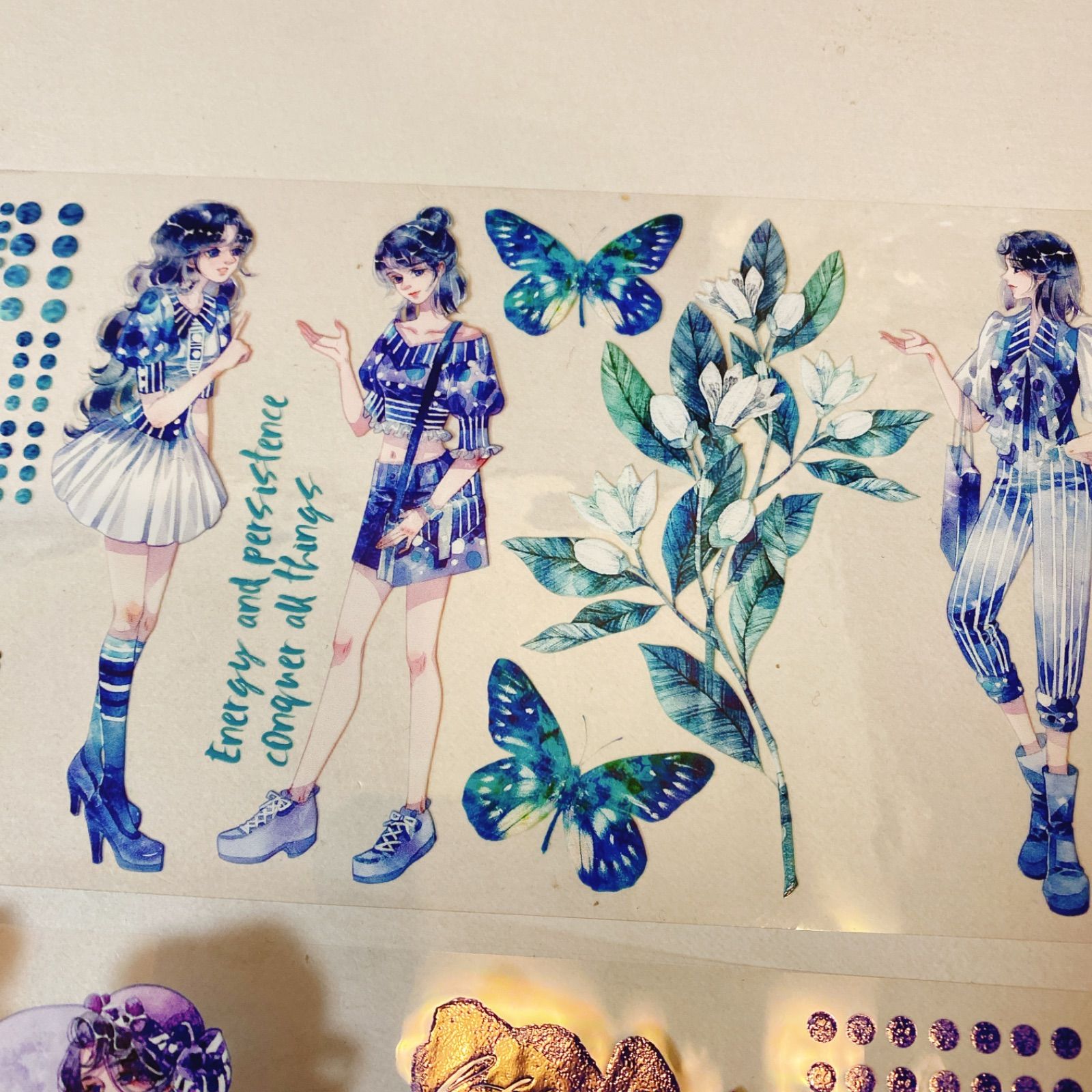 2510109 袖藍 巨光綿 海外マスキングテープ巻き売り 人物マスキング