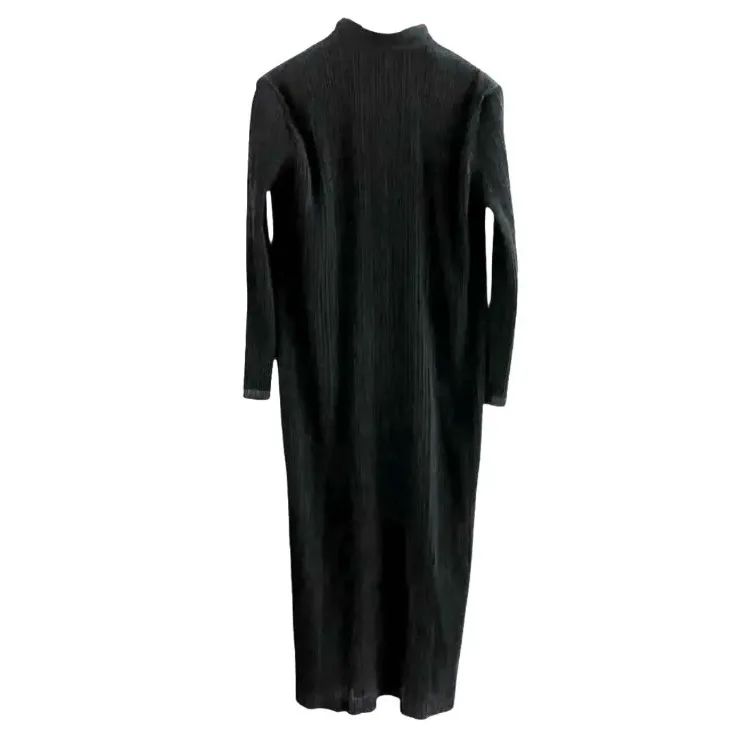 ISSEY MIYAKE イッセイミヤケ プリーツ ロングコート L 黒 - メルカリ