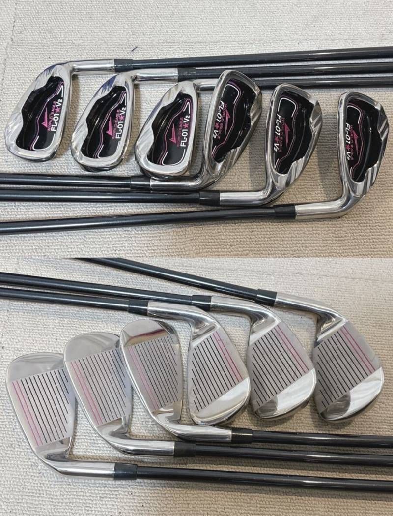 WORLD EAGLE ゴルフセット FL-01 V 2 レディース アイアン 6〜9.P.S ドライバー キャディバッグ 一部