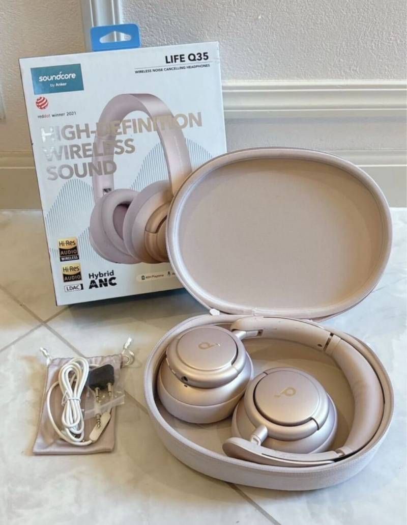 Soundcore Anker LIFE Q35 ワイヤレス ヘッドホン A3027 Bluetooth ノイズキャンセリング ハイレゾ対応 ピンク  動作確認