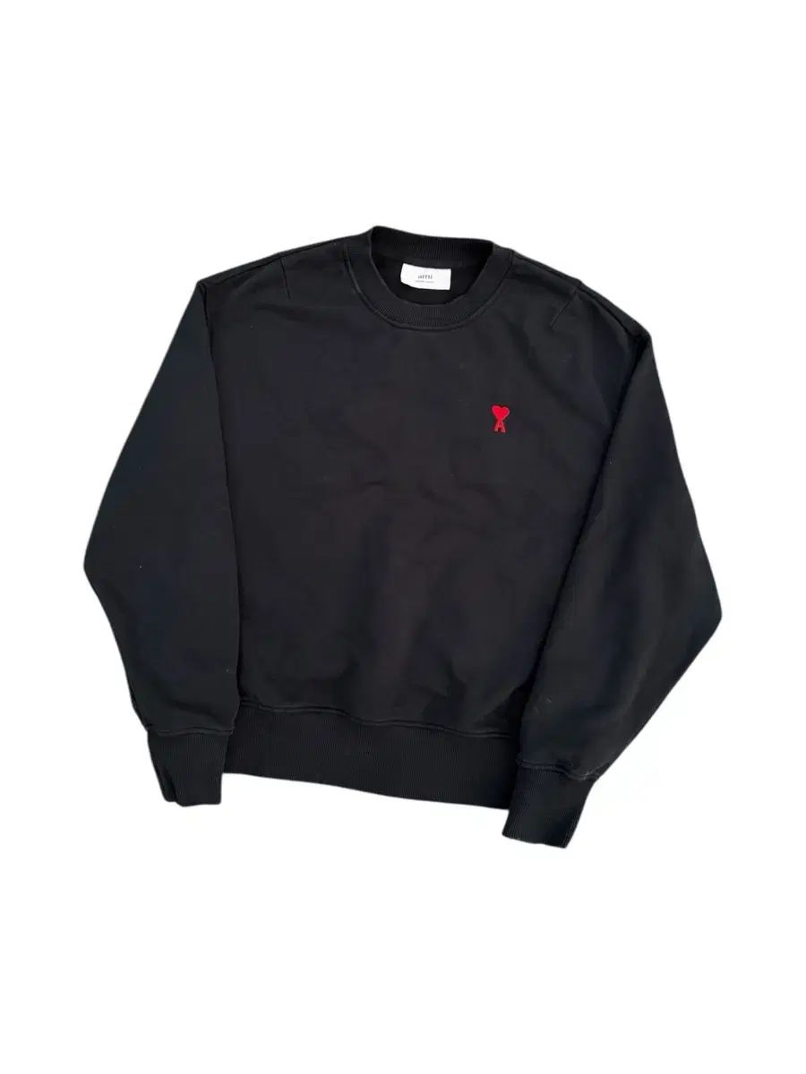 AMI アミ ハートロゴ スウェット 黒 M レディース 美品 AMI アミ コレクション 21FW ハートロゴ レディース スウェット AMI