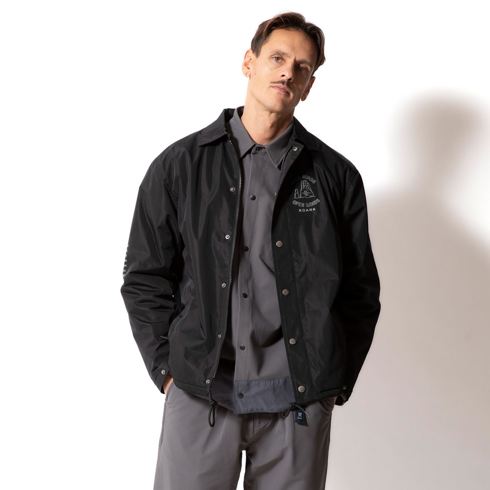 ROARK コーチジャケット ロアーク “3RD EYE” COACHES JACKET BLACK