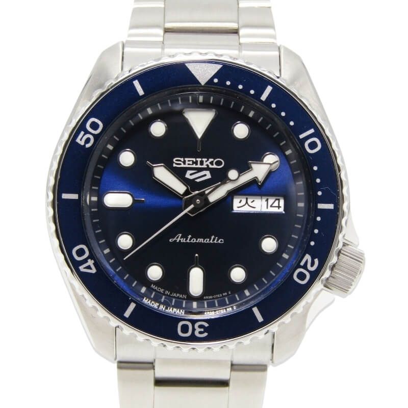 SEIKO セイコー 5 SPORTS SBSA001 4R36-07G0 自動巻き 5スポーツ メンズ SS カレンダー シースルーバック ブルー 28011141