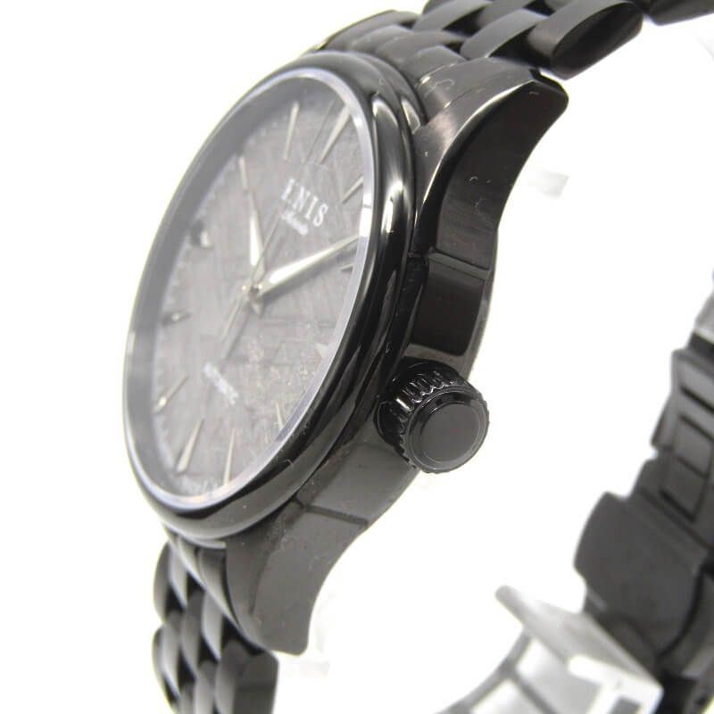 美品 KNIS ニス KN001-MTBK メテオライト 自動巻き 腕時計 隕石 38mm  