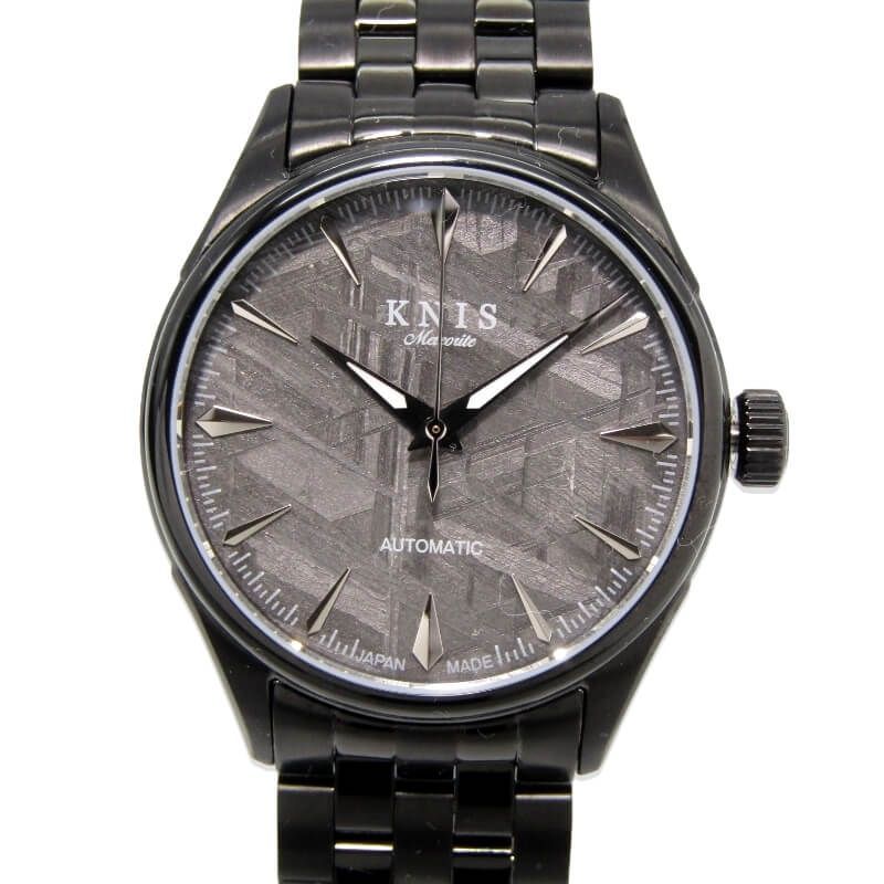 美品 KNIS ニス KN001-MTBK メテオライト 自動巻き 腕時計 隕石 38mm  