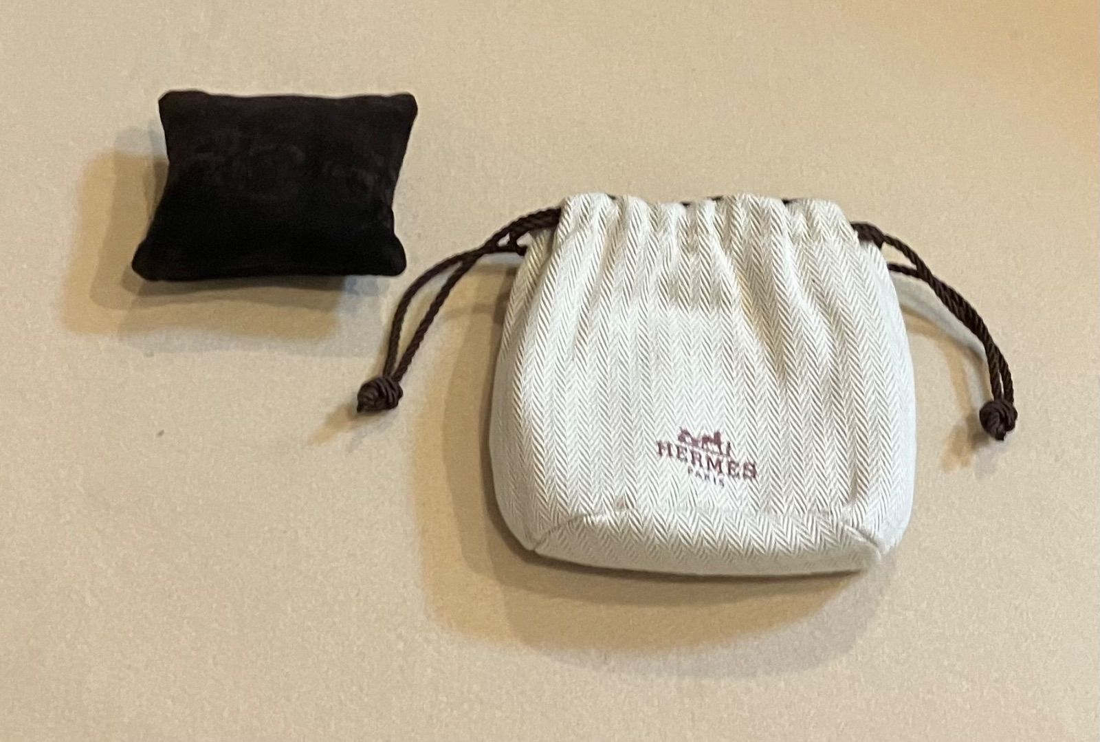 エルメス HERMES 空箱 巾着 セット HERMES エルメス 保存袋 巾着袋（大