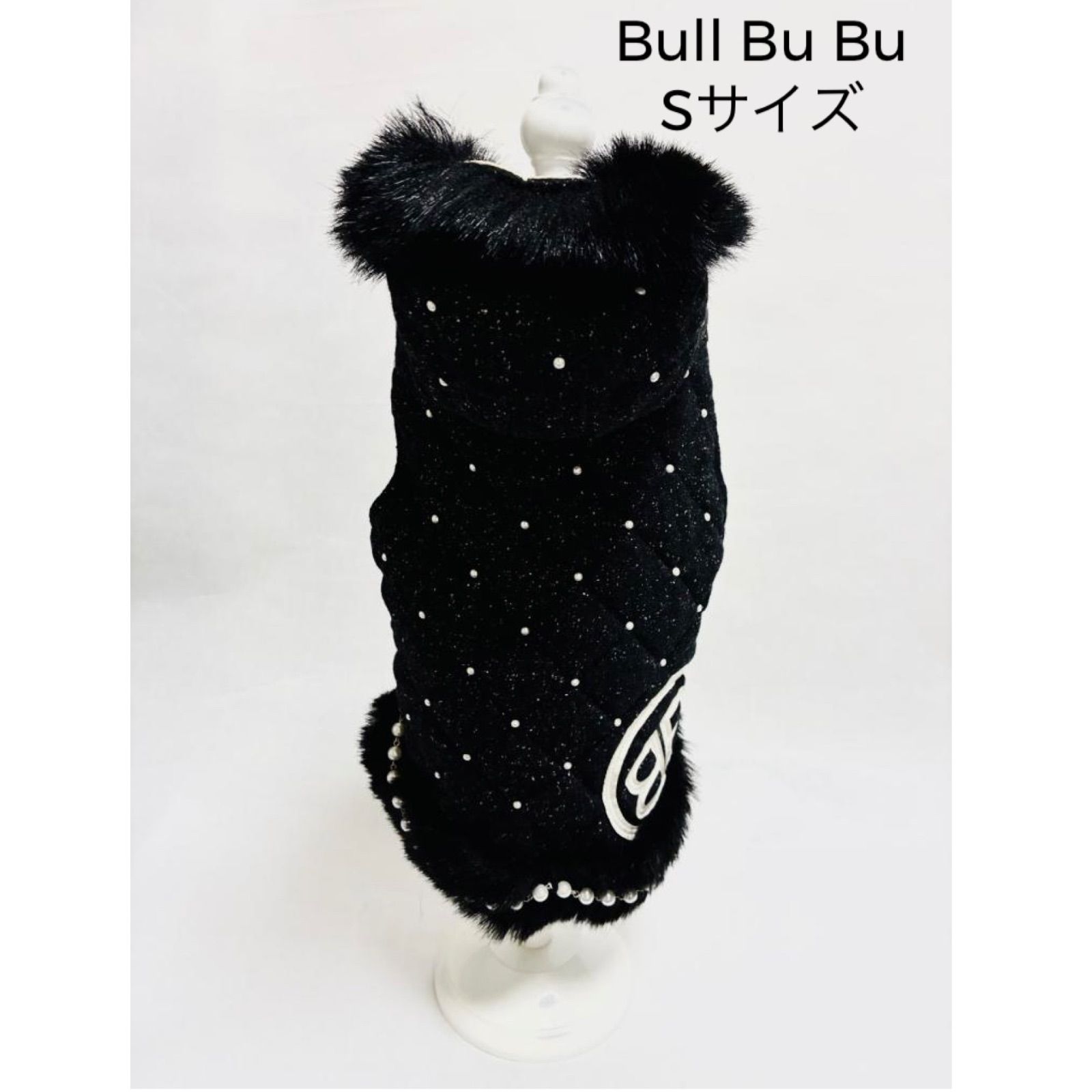 Bull Bu Bu ブルブブ ファー付きダウンベスト アウター ドッグウエア 犬服 シック フード付き ファー アイコン かっこいい 暖かい 中綿入り お出掛け 6449348
