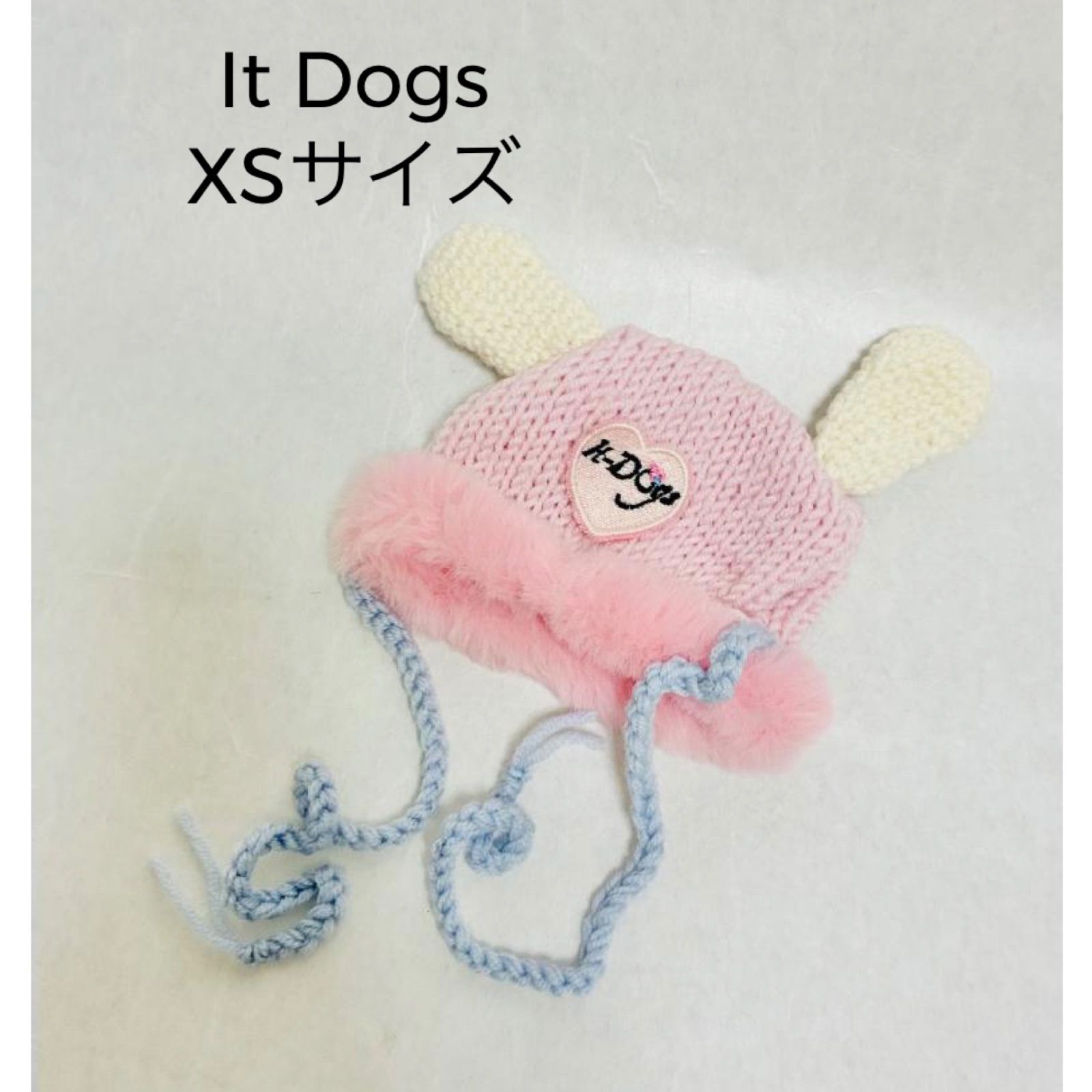 It Dogs イットドッグス イタリア製 ニット帽子 ドッグウエア 犬服 フワフワ ピンク かわいい 暖かい お出掛け 6449349
