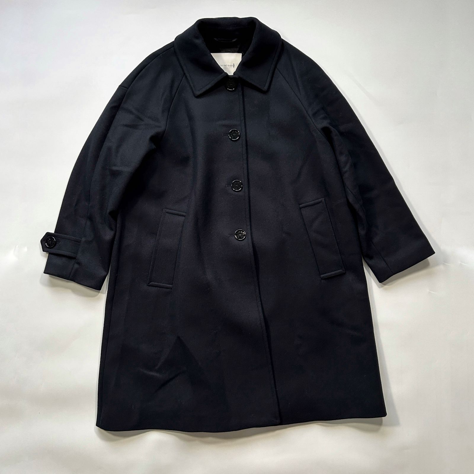 MACKINTOSH ステンカラー ウールコート サイズ40 英国製 ネイビー 中古・古着通販】MACKINTOSH (マッキントッシュ) ウールステンカラー