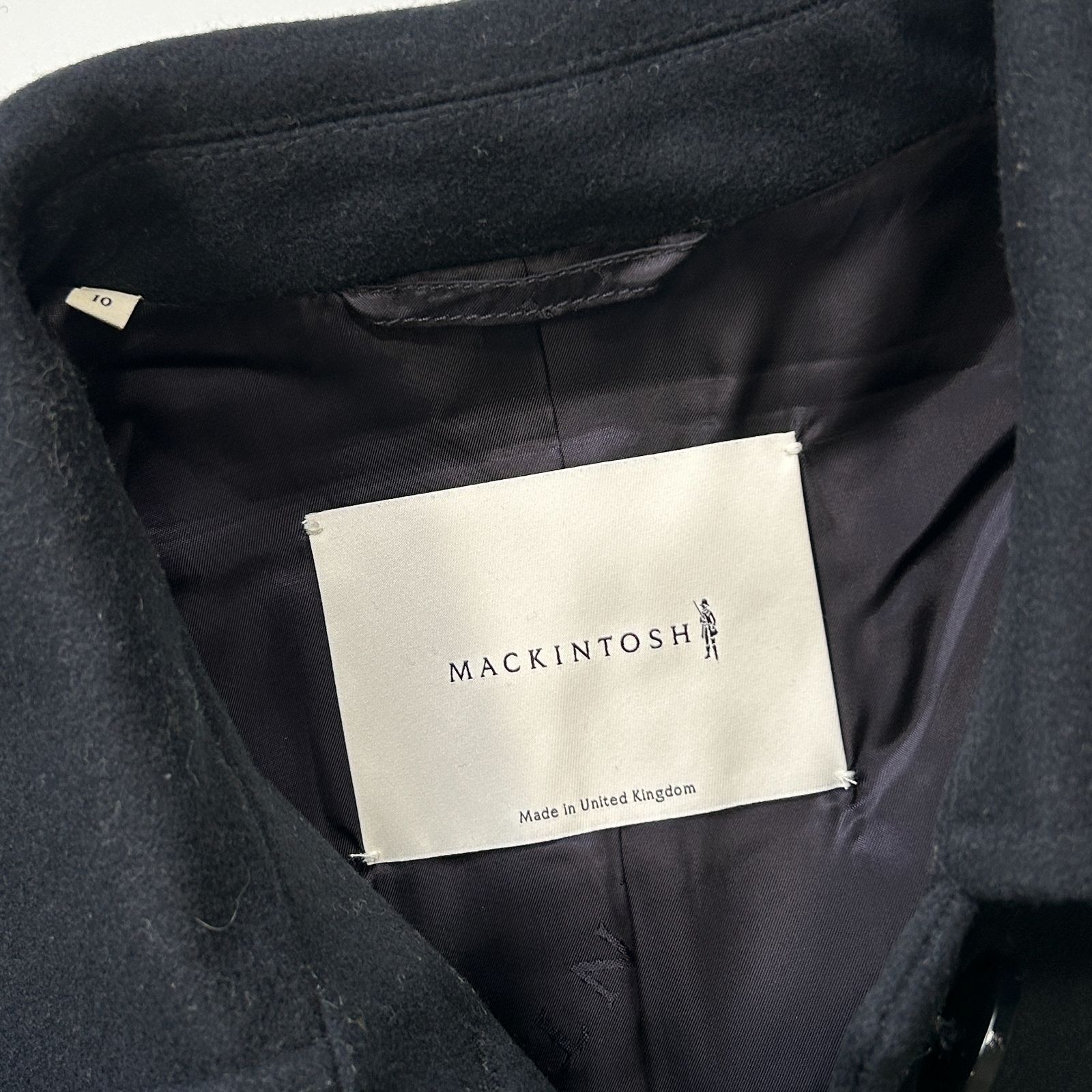 MACKINTOSH ステンカラー ウールコート サイズ40 英国製 ネイビー 中古・古着通販】MACKINTOSH (マッキントッシュ) ウールステンカラー