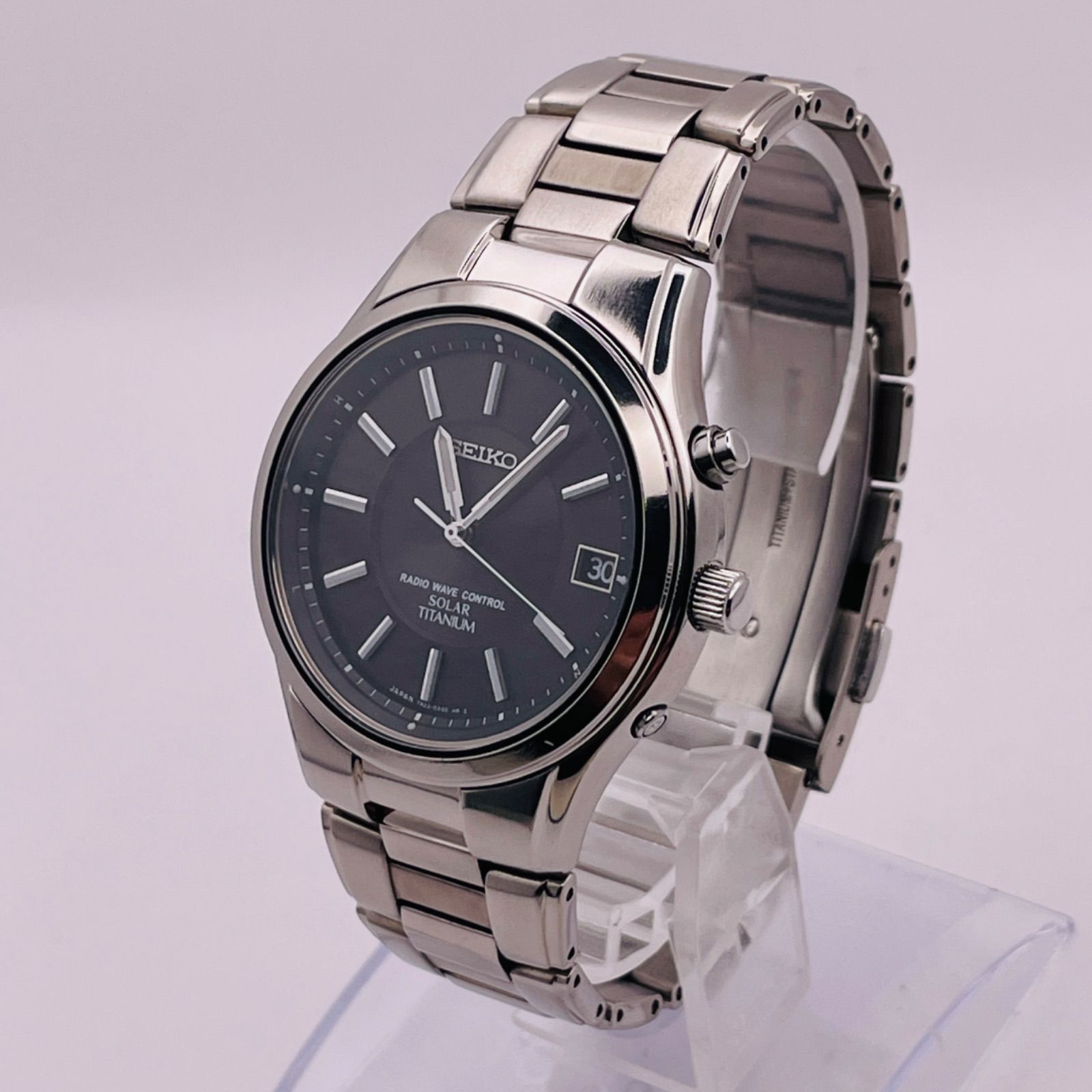 T699）希少！美品 正常稼働【渡辺力氏デザイン】SEIKO セイコー 電波 