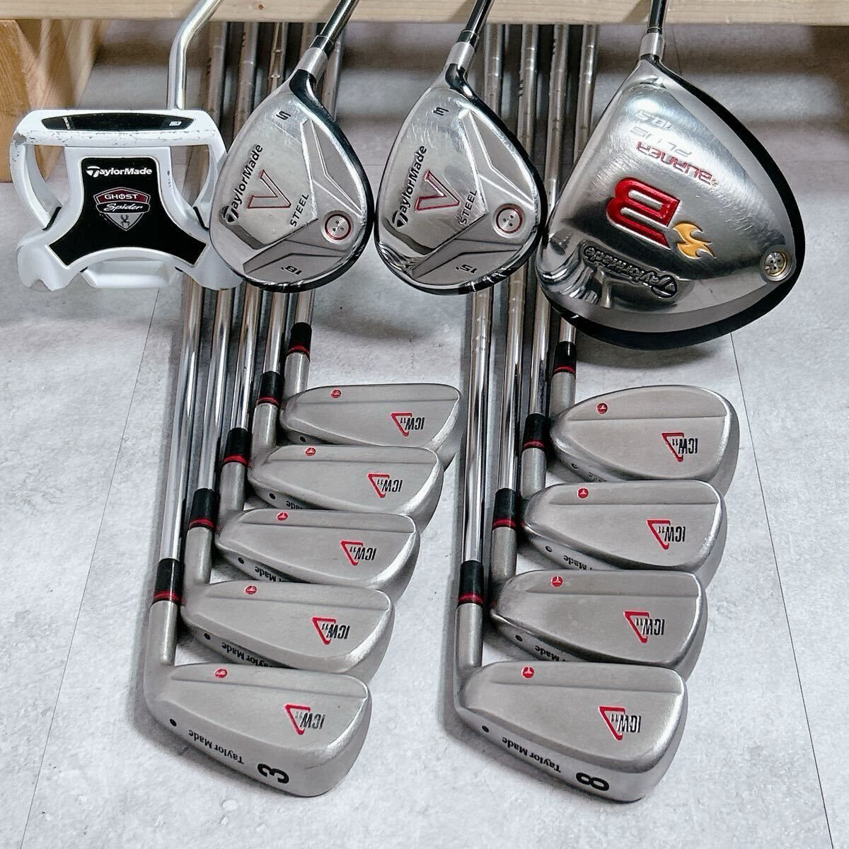 V094 TaylorMade テーラーメイド 他 メンズ ゴルフ クラブ セット 14点