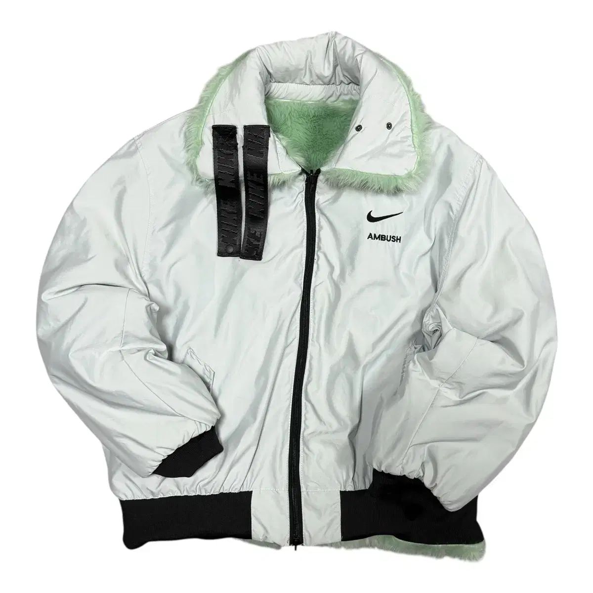 即配) NIKE アンブッシュ リバーシブル ミント ファー ジャケット