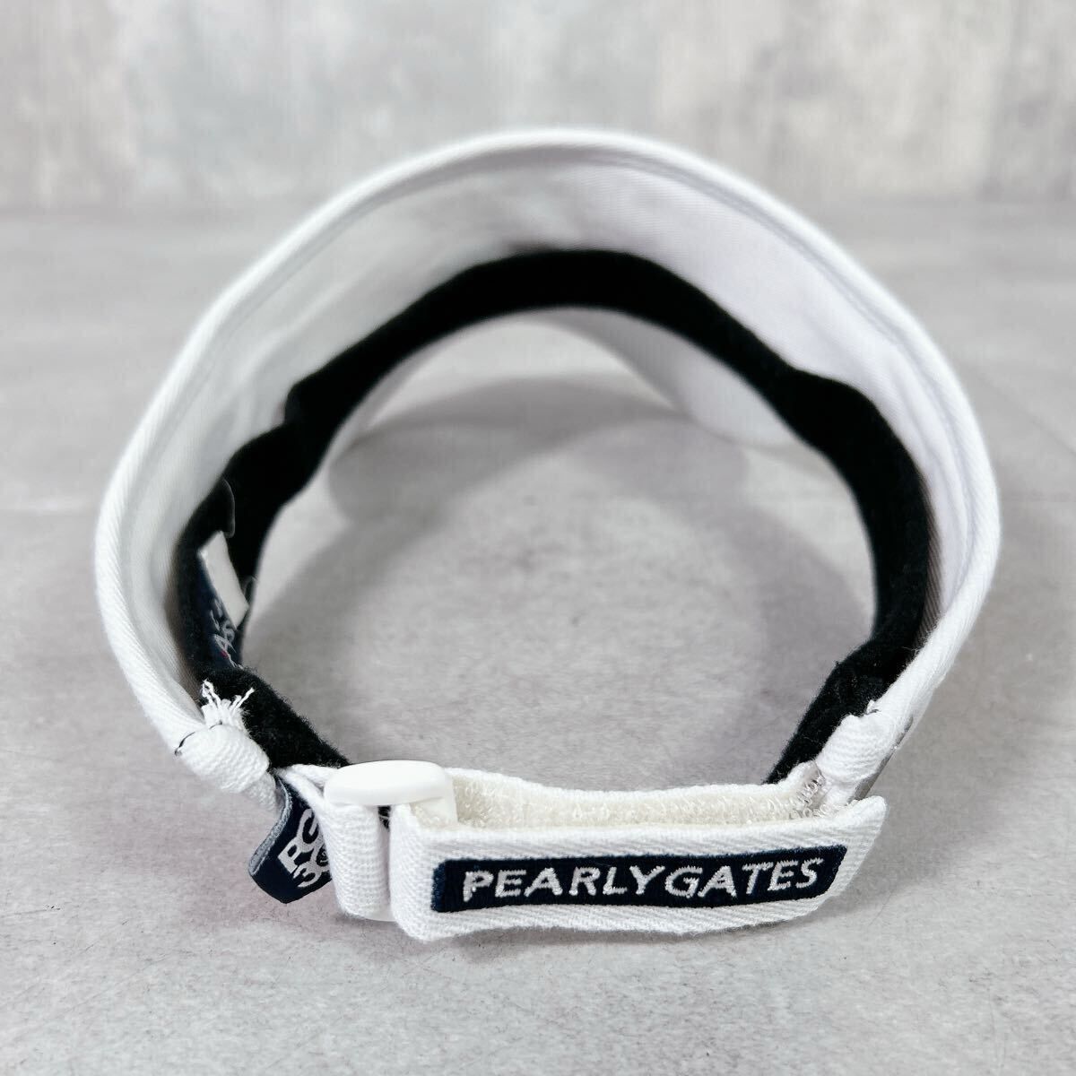 V050 PEARLY GATES パーリーゲイツ サンバイザー ロゴ ホワイト 白