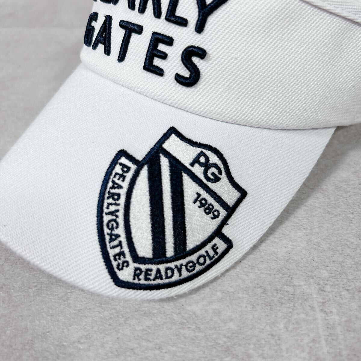 V050 PEARLY GATES パーリーゲイツ サンバイザー ロゴ ホワイト V050 PEARLY GATES パーリーゲイツ サンバイザー ロゴ ホワイト 白