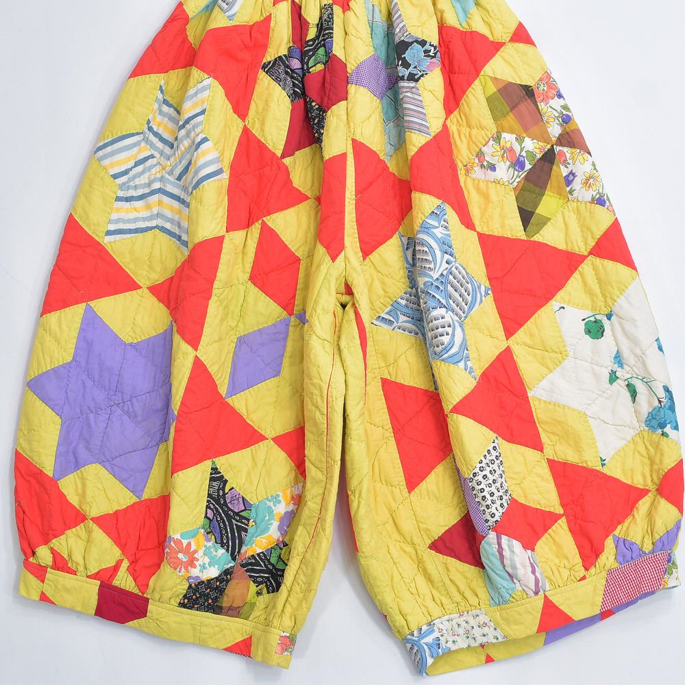 ヴンテージキルトパンツ　リメイクパンツ　リメイククロスパンツ　バルーンパンツ ヴンテージキルトパンツ リメイクパンツ リメイククロスパンツ