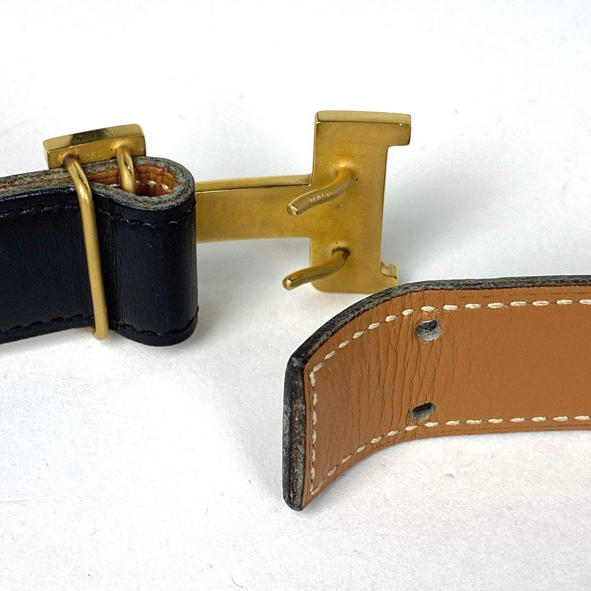 エルメス HERMES コンスタンス リバーシブル Hベルト ○N刻印 ベルト  