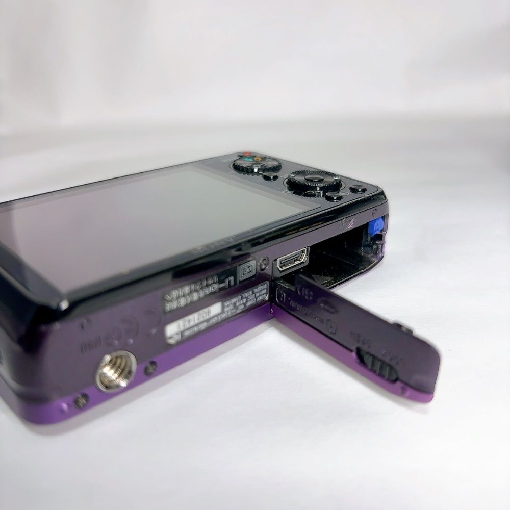 美品】SONY Cyber-shot 7倍光学ズーム DSC-WX10 デジカメ パープル 一