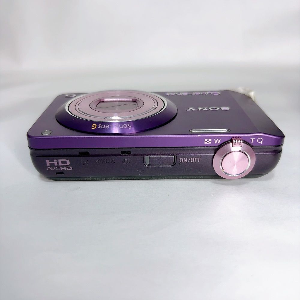 美品】SONY Cyber-shot 7倍光学ズーム DSC-WX10 デジカメ パープル 一