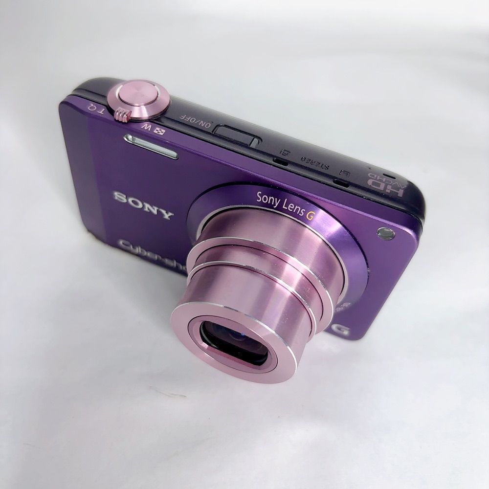 美品】SONY Cyber-shot 7倍光学ズーム DSC-WX10 デジカメ パープル 一