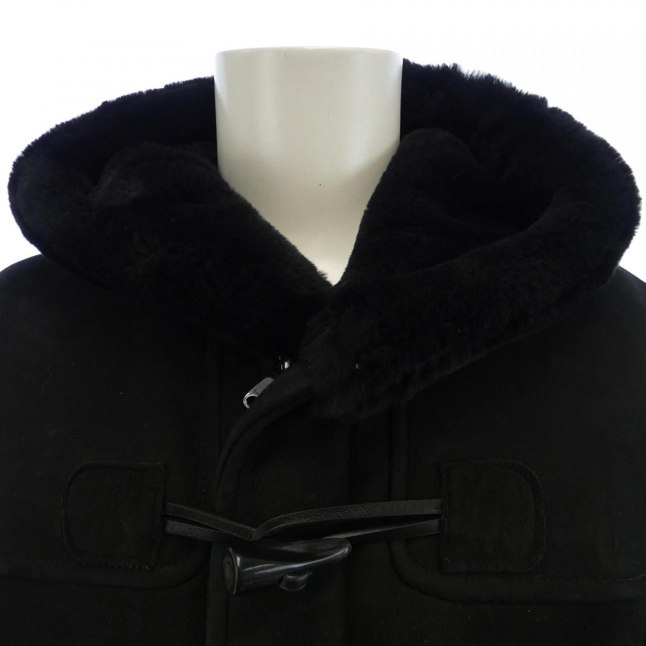 RHC ロンハーマン リアルムートン ダッフルコートフード付き ネイビー