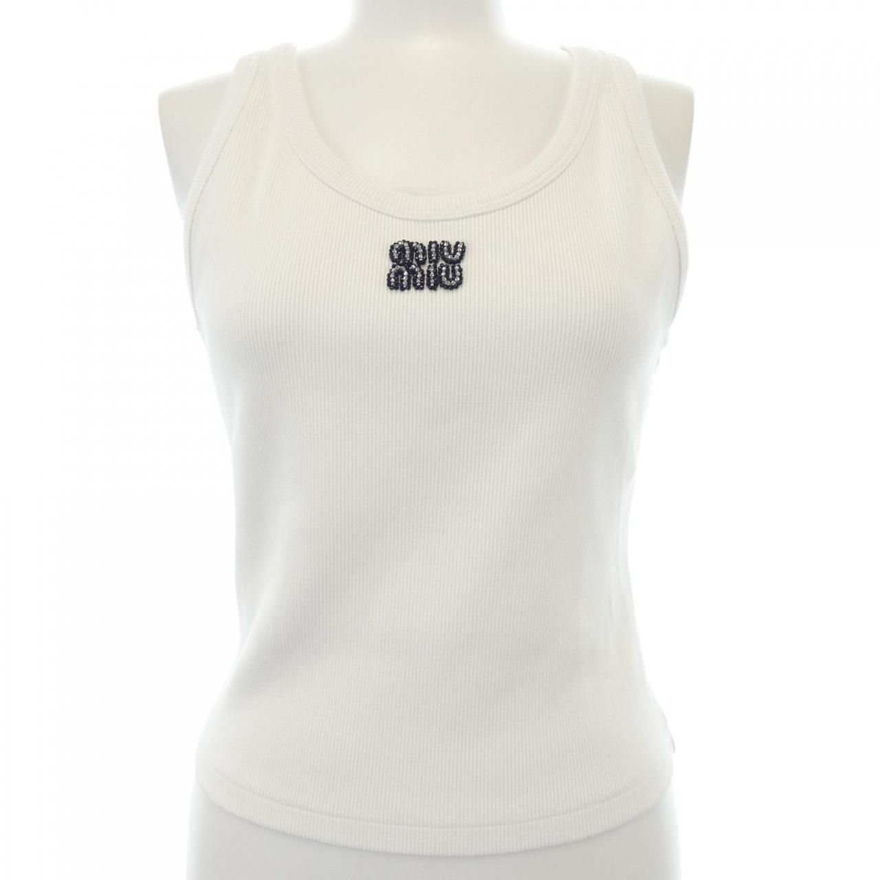 ミュウミュウ MIU MIU MIU MIU ロゴ MJT682 SOOO 15NL タンクトップ