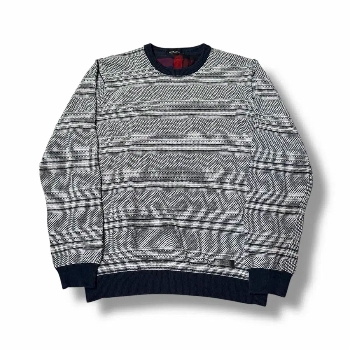 クレストブリッジ BLACK LABEL ストライプ ボーダー柄 ニット - BLACK 