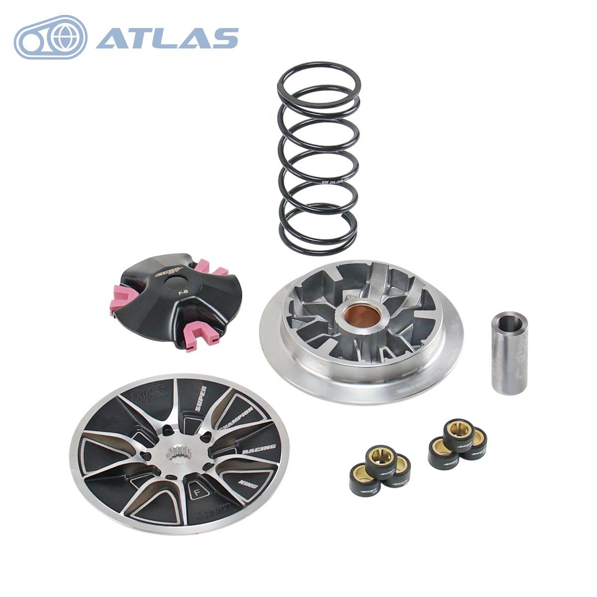 SCRK マジェスティS MAJESTY S SG 28 J 52 SMAX ワールドチャンピオンプーリーセット ローラーガイド CNC加工 冠軍傳動組 V 2