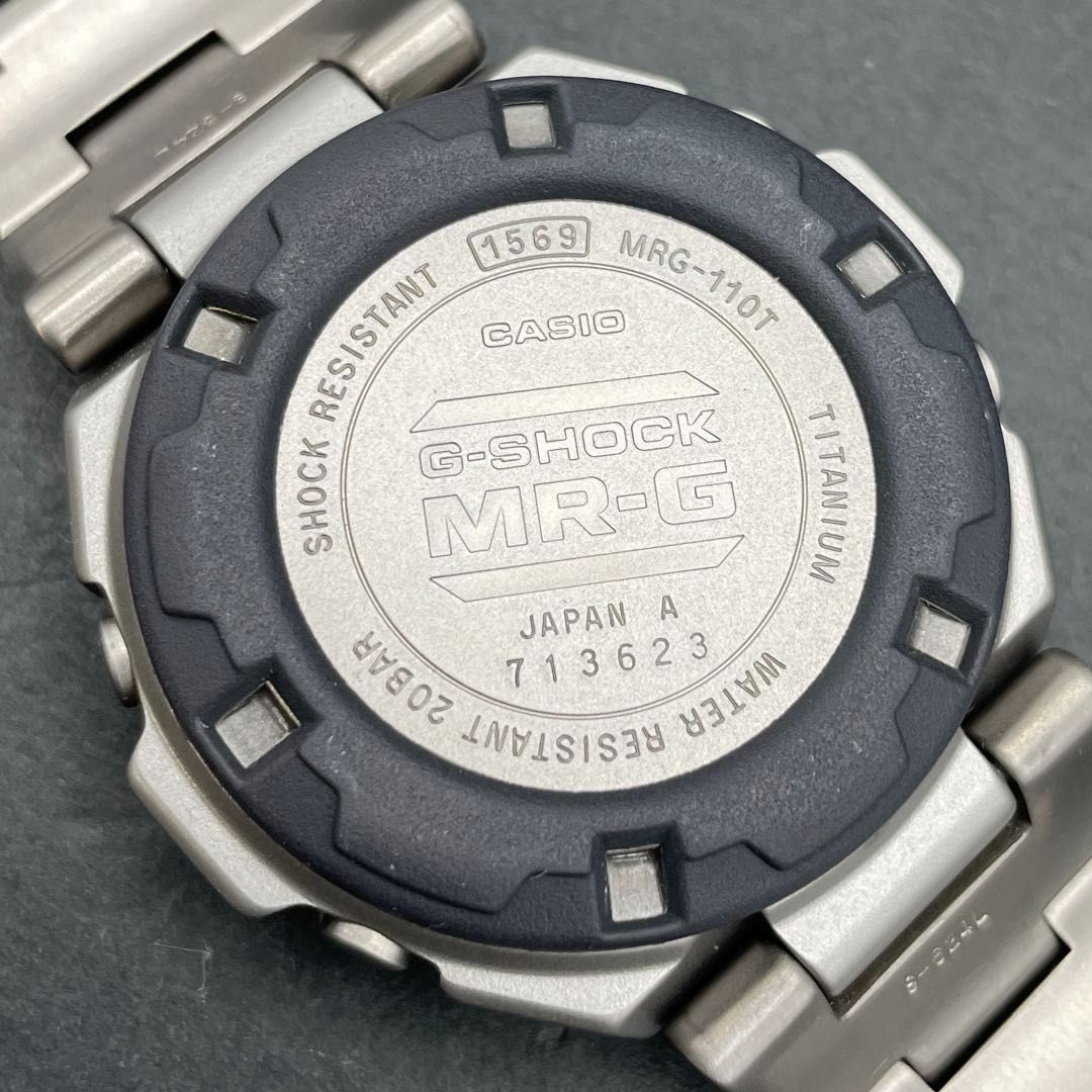 極美品・動作OK】CASIO MRG-110T-8 チタン TITANIUM 角型 四角 初代