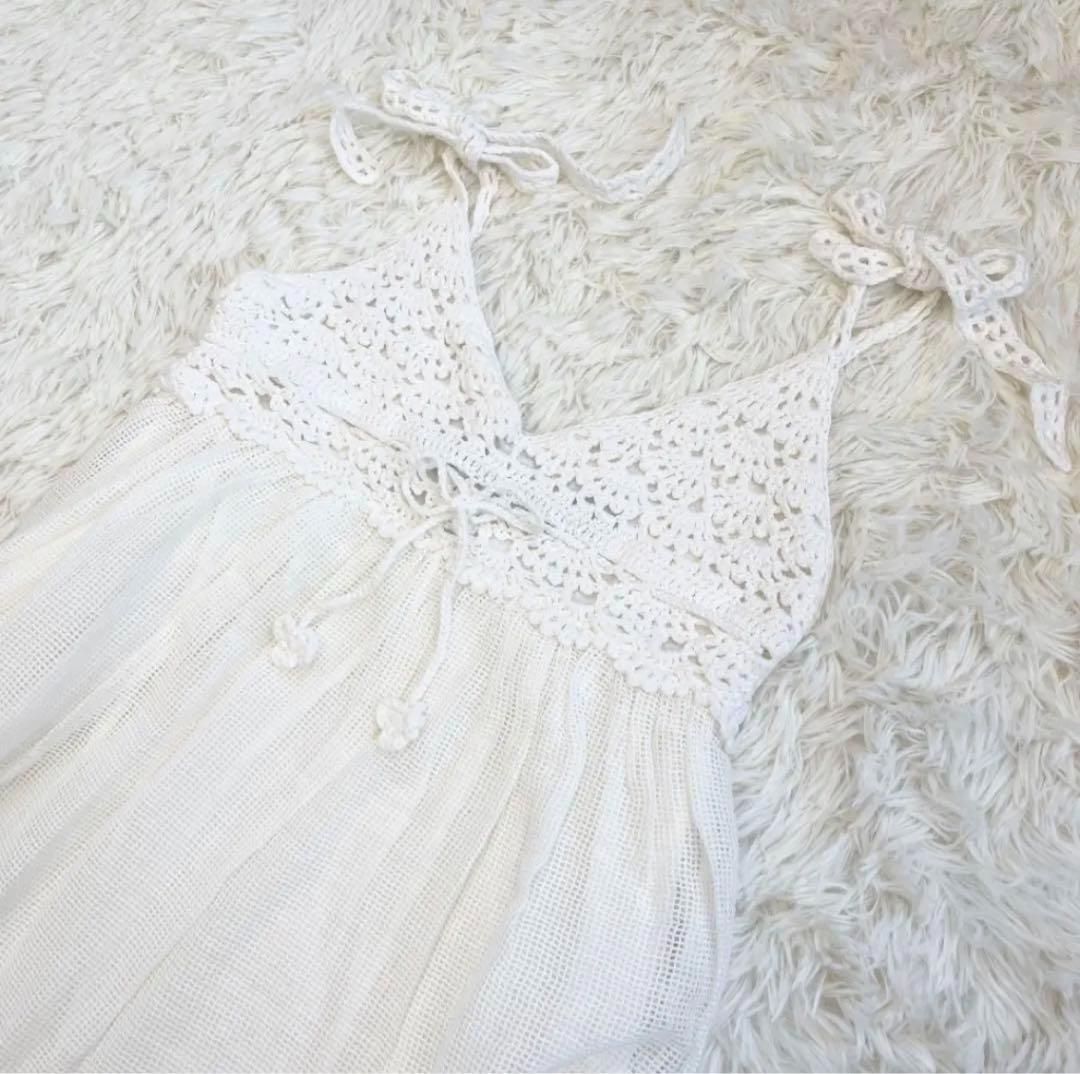  MAX Co コットンレースルームウェアワンピース ショール 白XS ルームウェア ルームウェア パジャマ